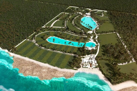 Beachfront land with amenities in gated community, for sale in Paa Mul, Playa del Carmen.