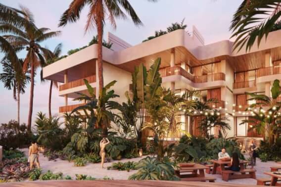 Apartamento frente al mar, con alberca y amedidades, venta San Crisanto Yucatan