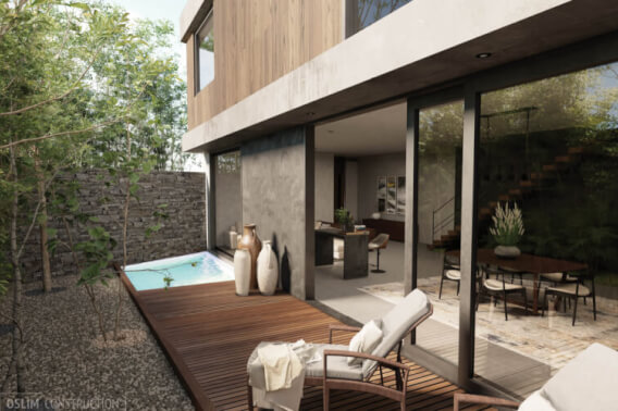 Casa luminosa con piscina privada, de dos niveles, además de terraza, 139 m2 de patio, bar, bodega
