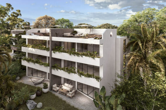 Condominium with garden, pool, paddle tennis court, North Hotel Zone, Cozumel.