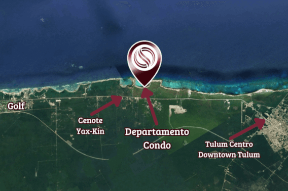 Condominium with beach access, private jacuzzi, pool, for sale Tulum