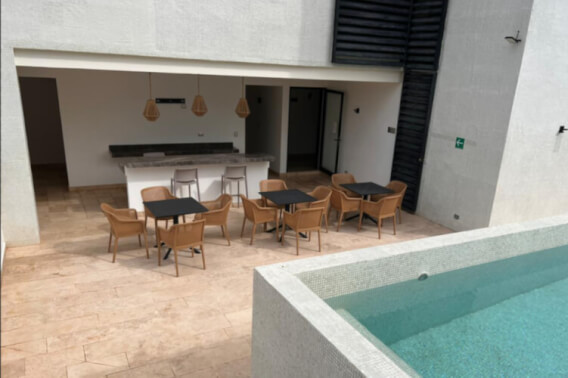 Condo with roof top pool, barbecue area, business center, concierge, Villas La Hacienda for sale, Merida North Zone