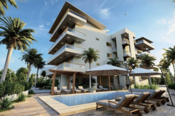 Condo with access to the sea and waiter service on the beach, restaurant, 4 pools, gym, for sale Cosmo Residences, Huatulco.