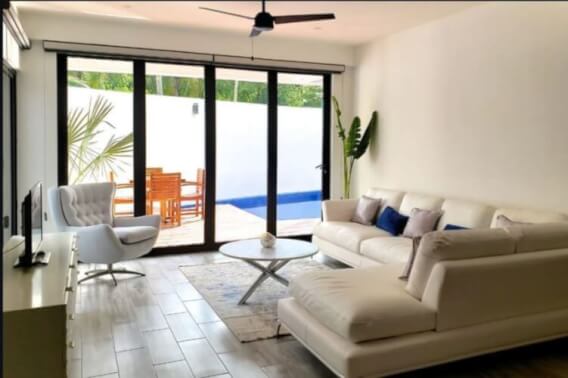 Apartment with private pool, ground floor, 5 minutes from the beach, 1 year membership to a private beach club with gym, pre construction.