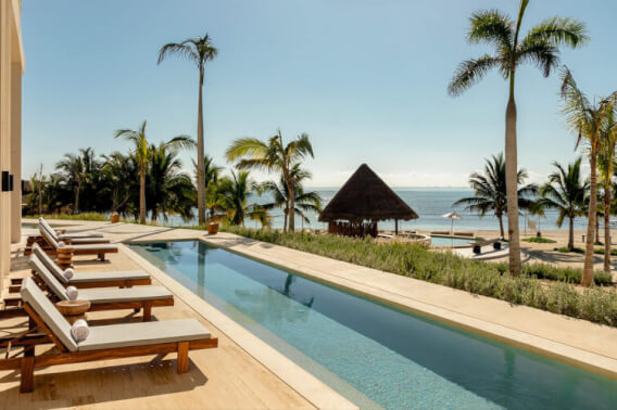 Departamento vista al mar, en condominio de lujo con amenidades frente al mar, pre-construccion en venta Corasol Playa del Carmen