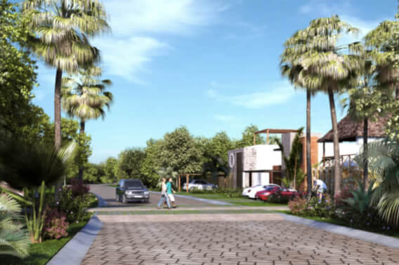 Lote residencial con casa club, amenidades, parques y areas verdes, en venta Playa del Carmen.