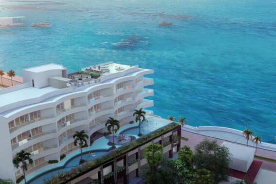 Penthouse con vista al mar, rooftop, cine, pre-construcción, Malecón, Cozumel