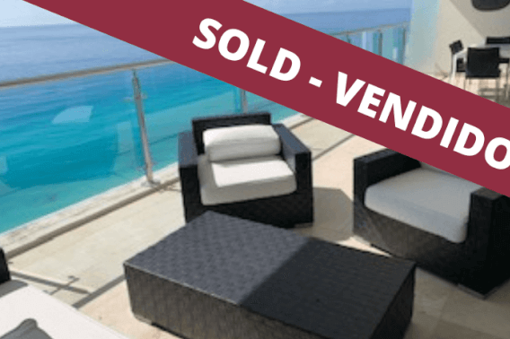 Penthouse frente al mar , alberca privada, amenidades de lujo en Emerald Cancun Zona Hotelera venta.