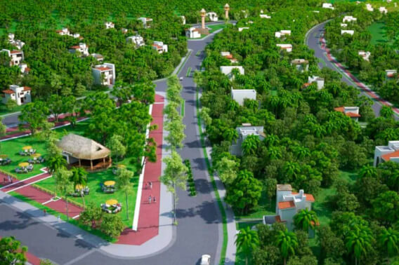 Lot with green areas, in gated community, for sale, Chemuyil, Tulum
